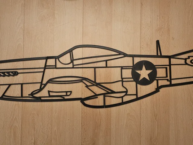 Aircraft Wallart Series P51 Mustang (Large)