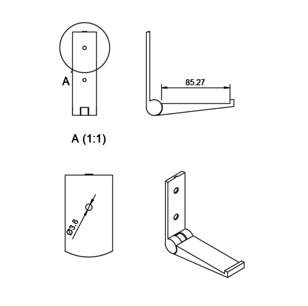 Miniatura 8 do modelo 3D Print in Place Foldable Hook
