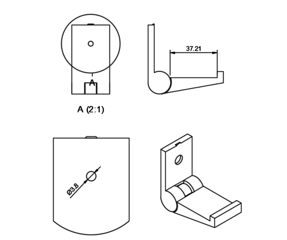 Miniatura 9 do modelo 3D Print in Place Foldable Hook