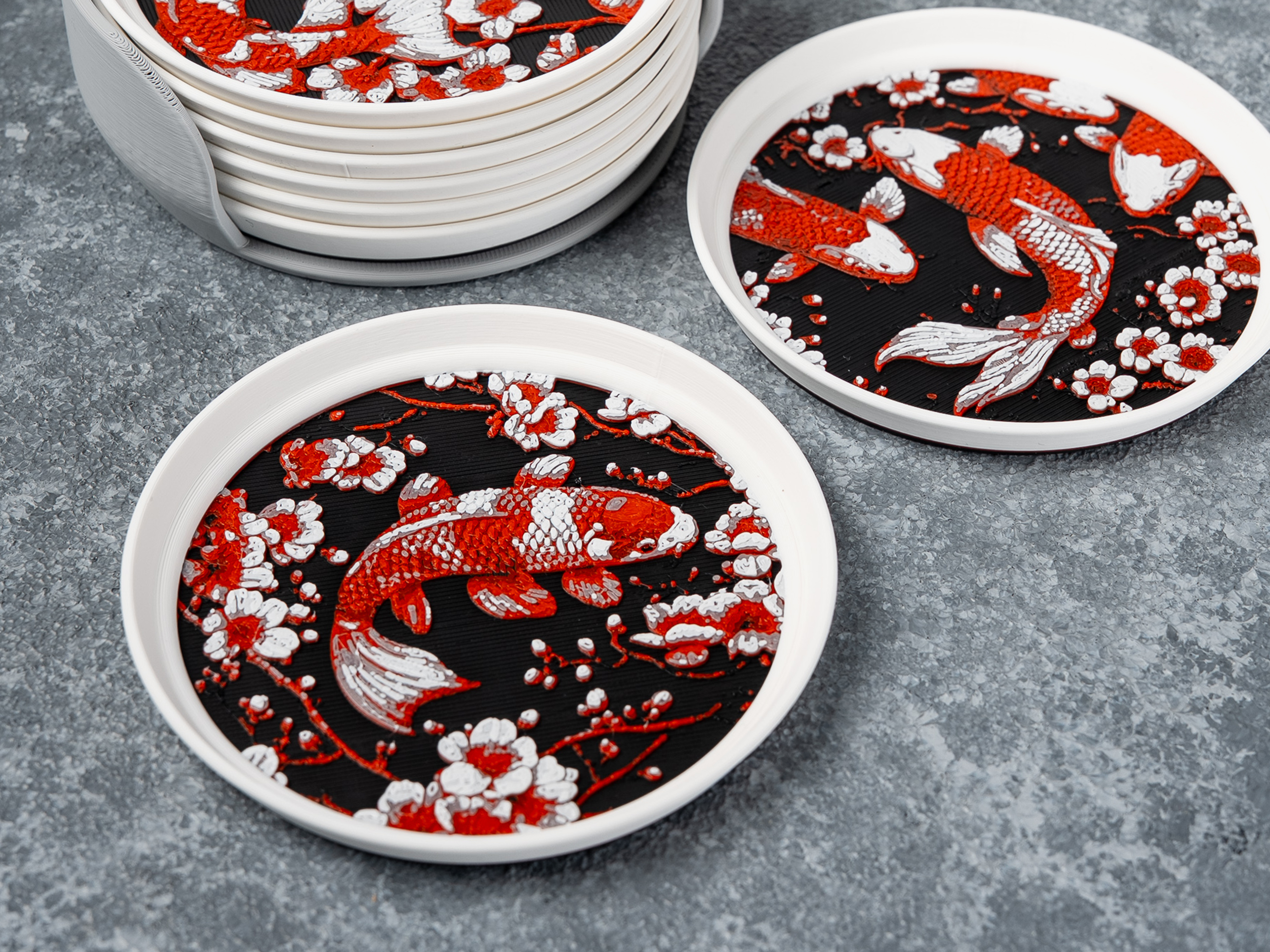 Sakura Koi Stackable Coasters