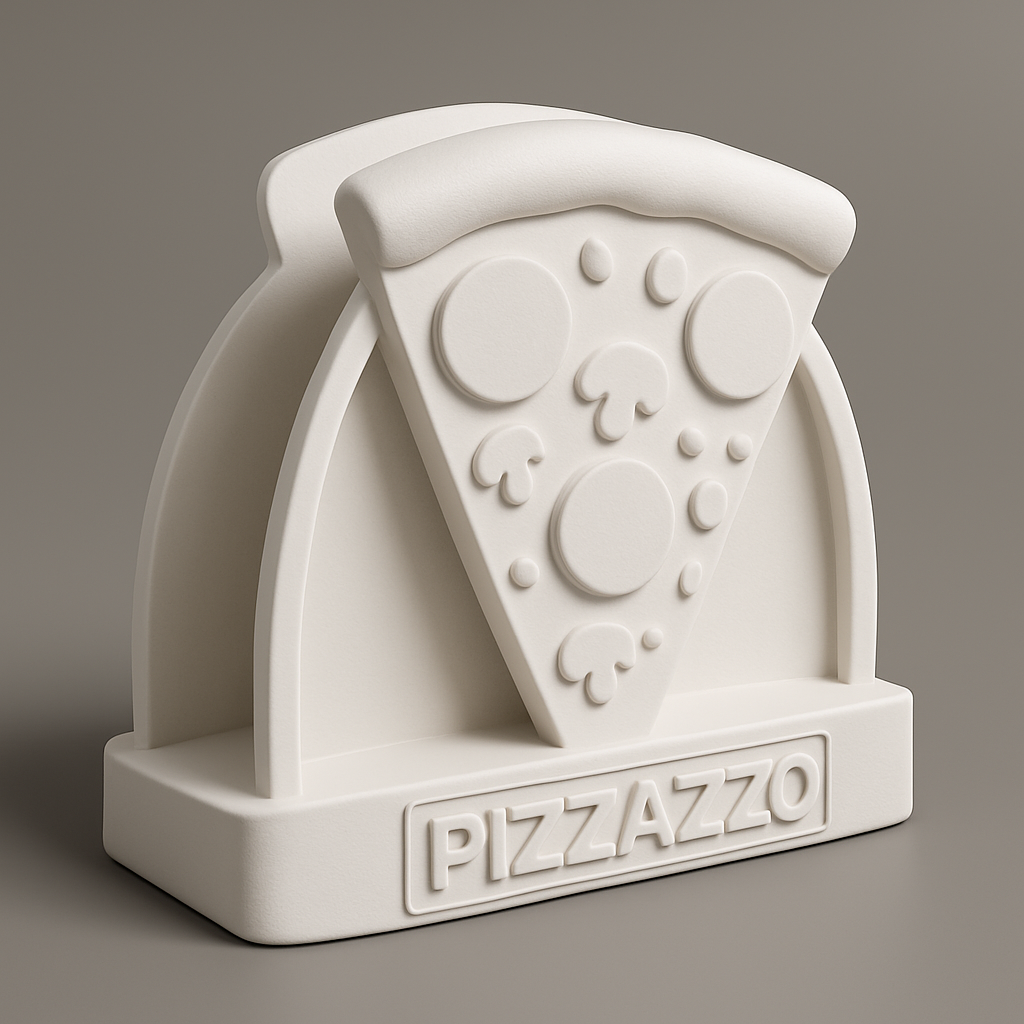 Customizable Pizza Place / Restaurant Napkin Holder 3D model