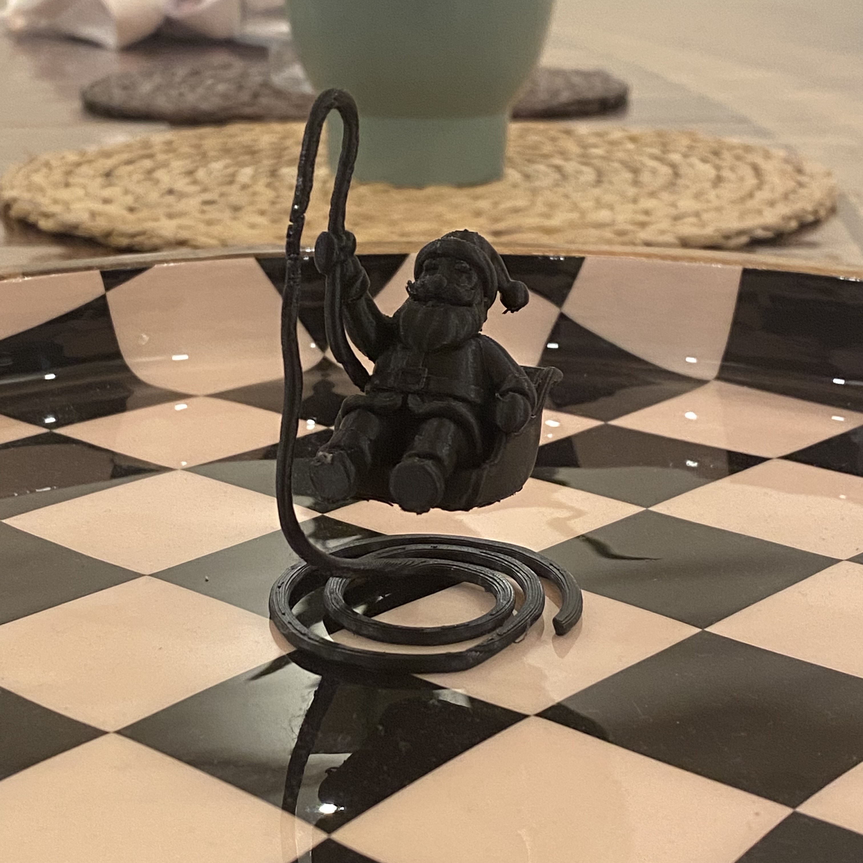 Santa’s Floating Sleigh – 3D Christmas Decoration