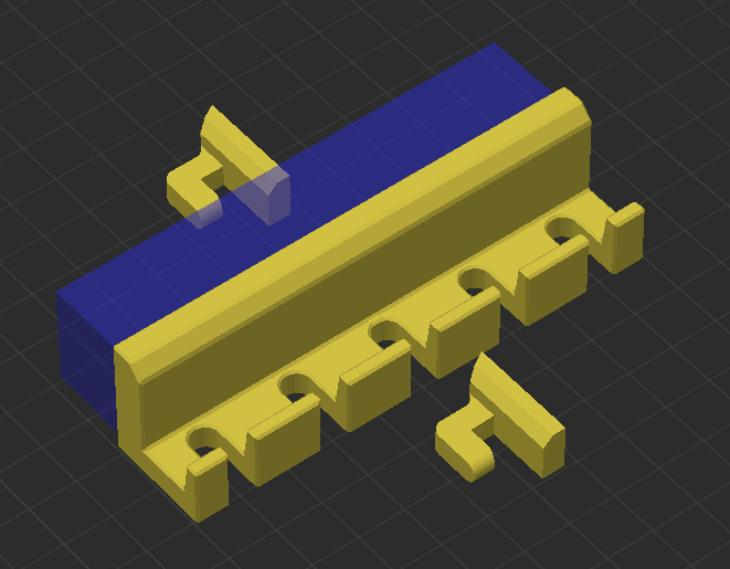 Skadis USB Cables Hanger Half 3D model
