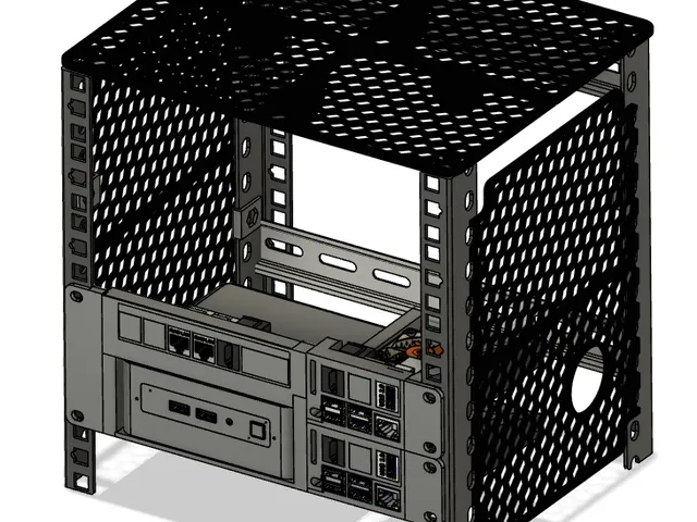 10" Rack Shelf for 1x NUC Gen8 and 2x Raspberry Pi 4