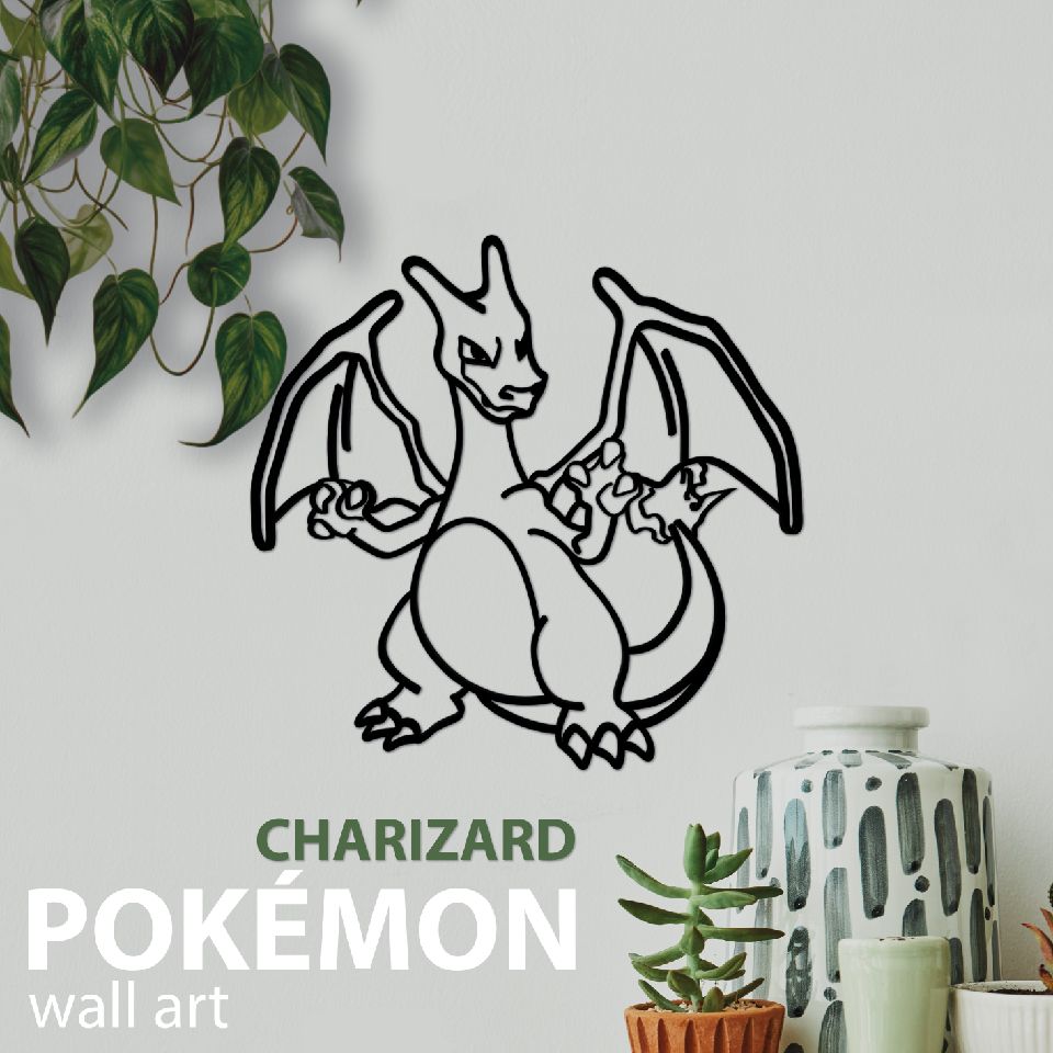 Pokemon charizard duvar sanat dekoru p (Sadece Plastik Aparattır!!!)