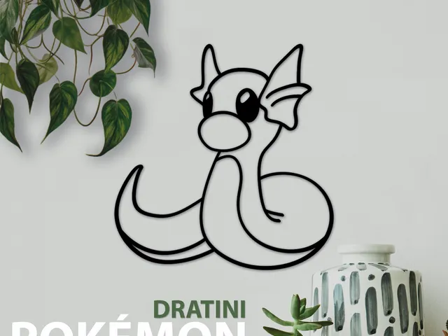 Pokemon Dratini Wall Art Decoration