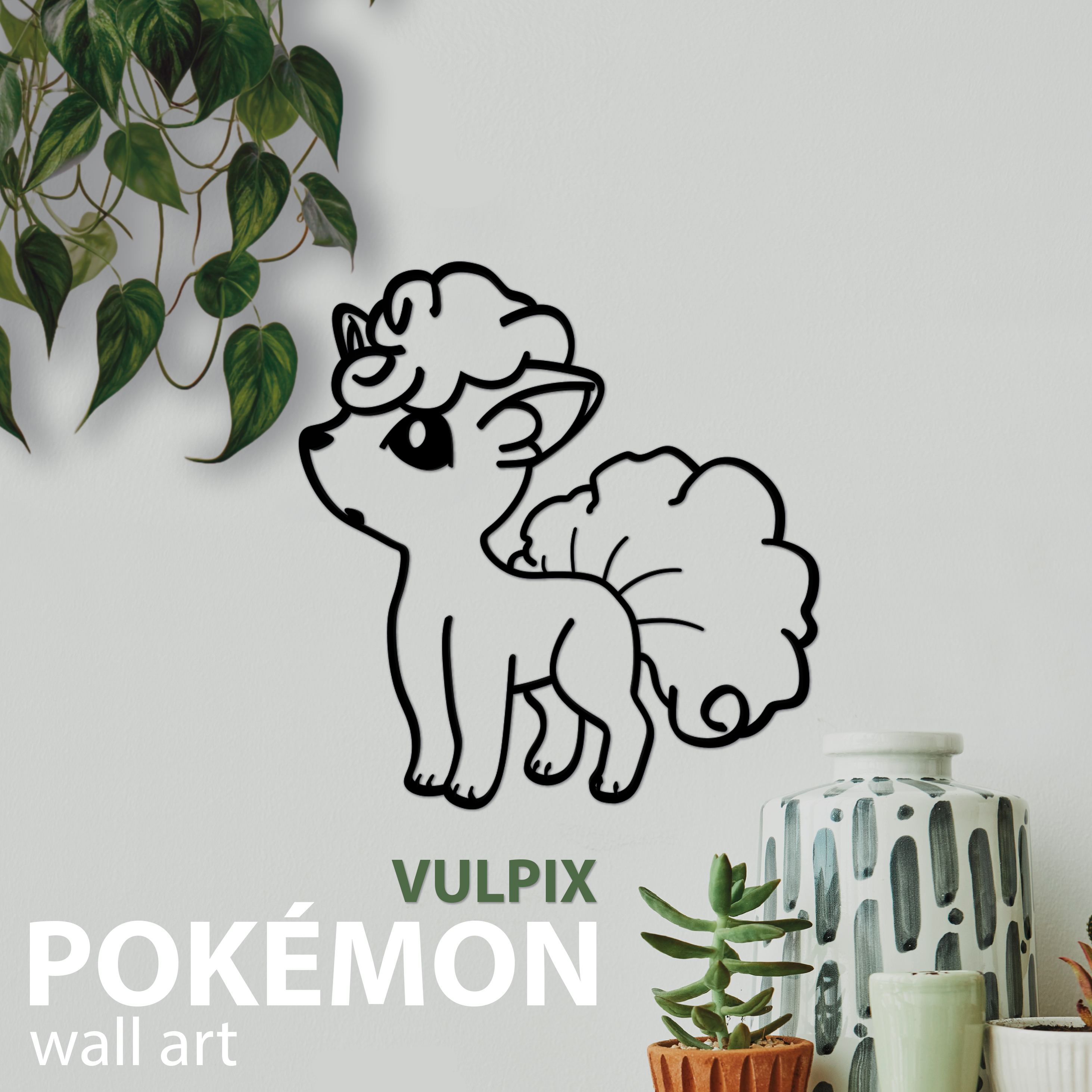Pokemon Vulpix Wall Art Decoration