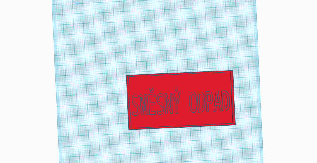 Non Recyclable waste label - Cedulka SMĚSNÝ ODPAD