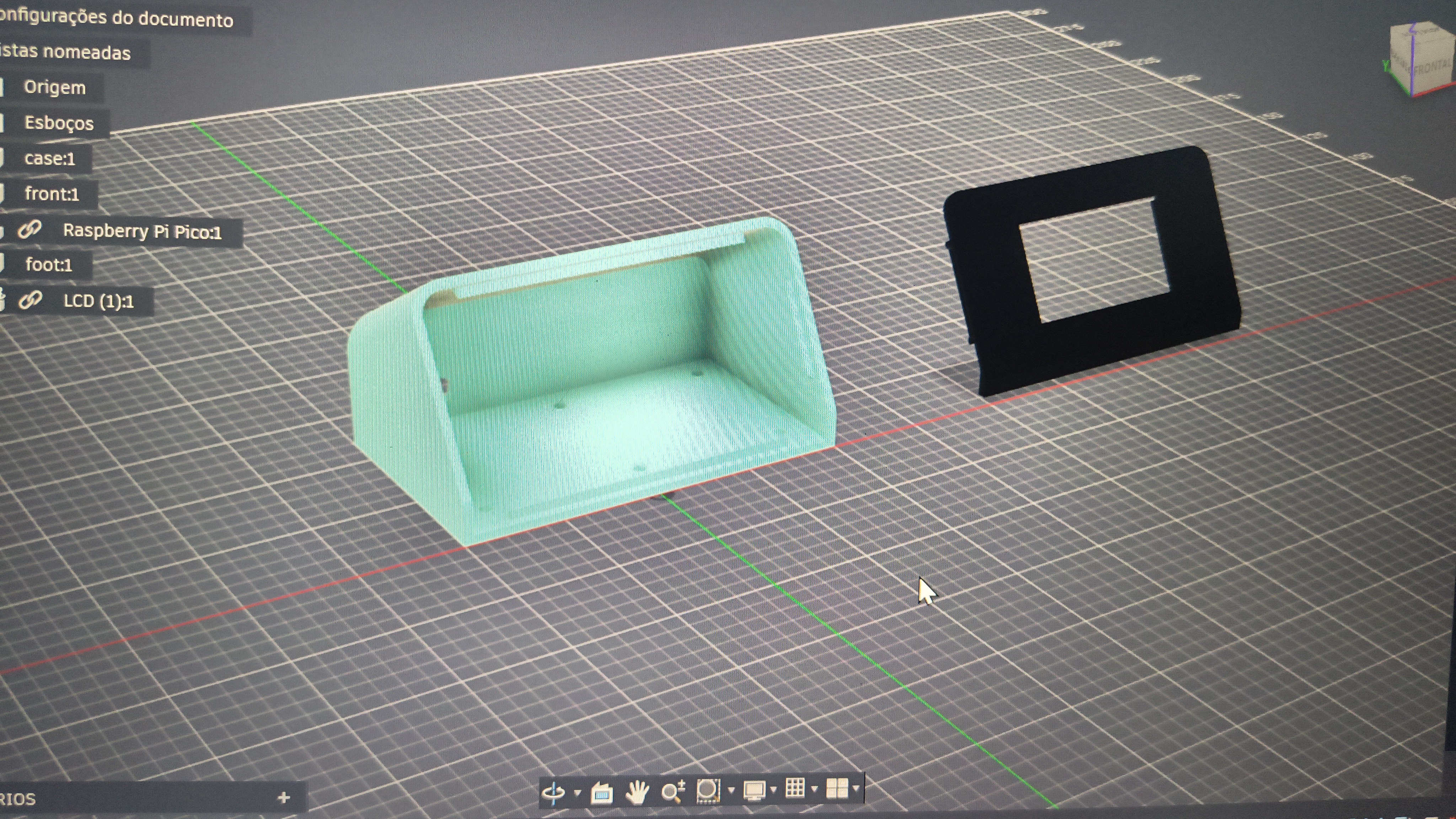 Display 1.9 inch 170x320 case 3D model