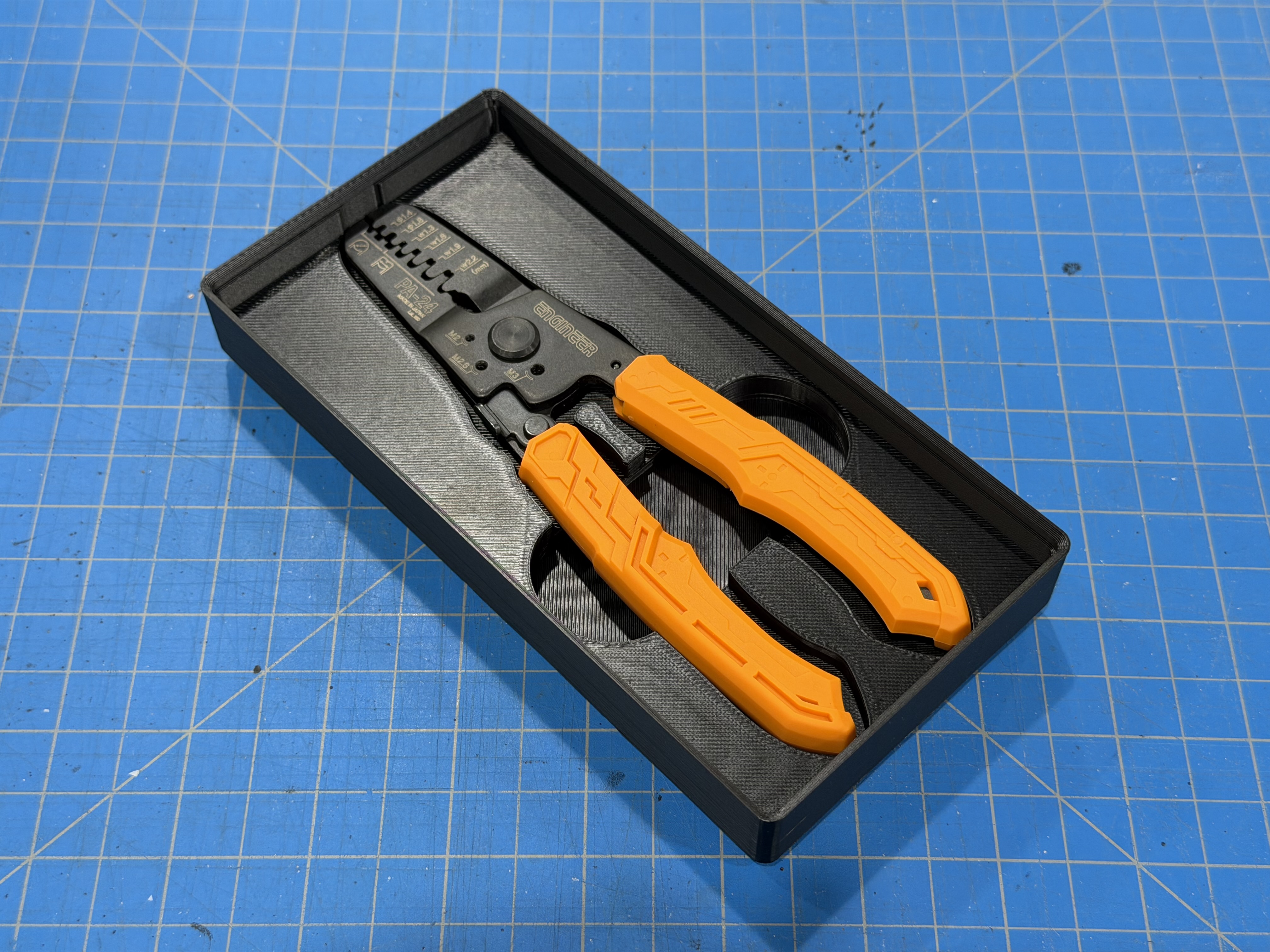 Stackable 2x4 Gridfinity Bin for Engineer PA-24 Crimpers