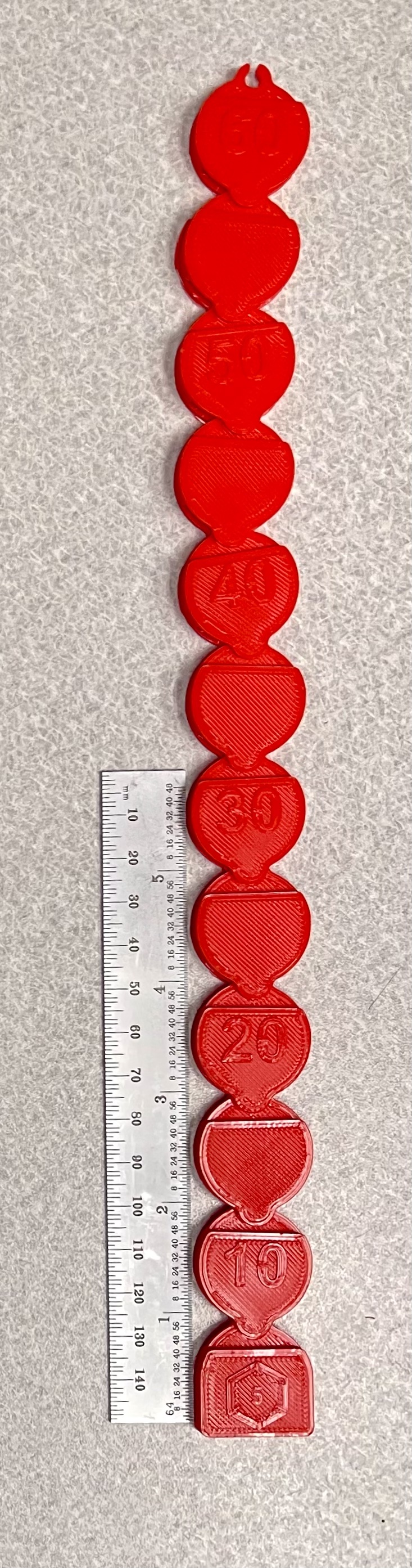Articulating Range Ruler for 1 Inch Grid Battle Mat by Trevor Riedemann ...