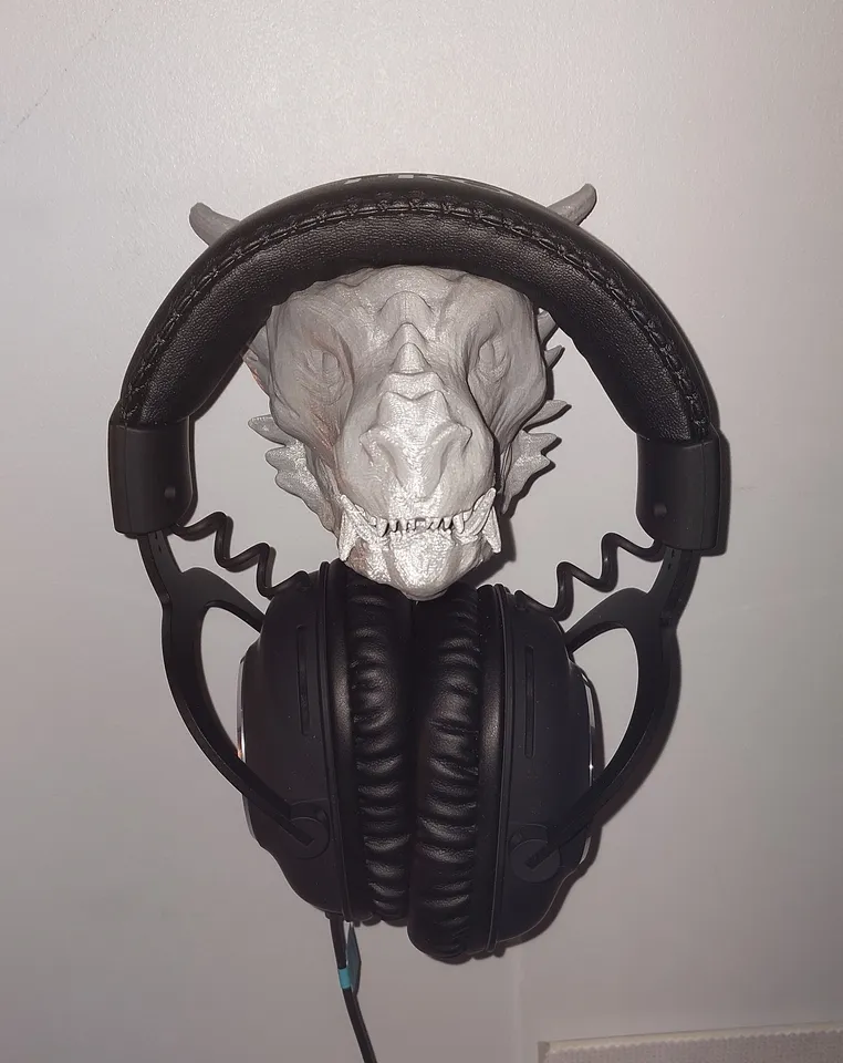 Headphone stand Dragon Head - Remix by Severine | Download free STL ...