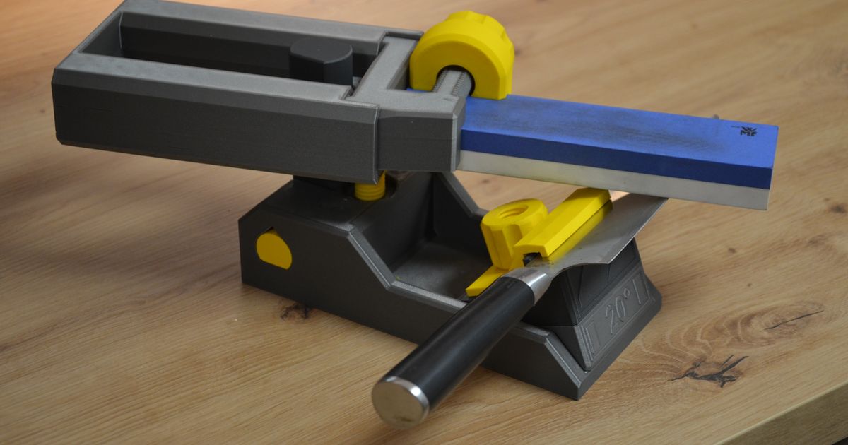 Simple knife sharpener for stones or sandpaper by rlasse, Download free  STL model