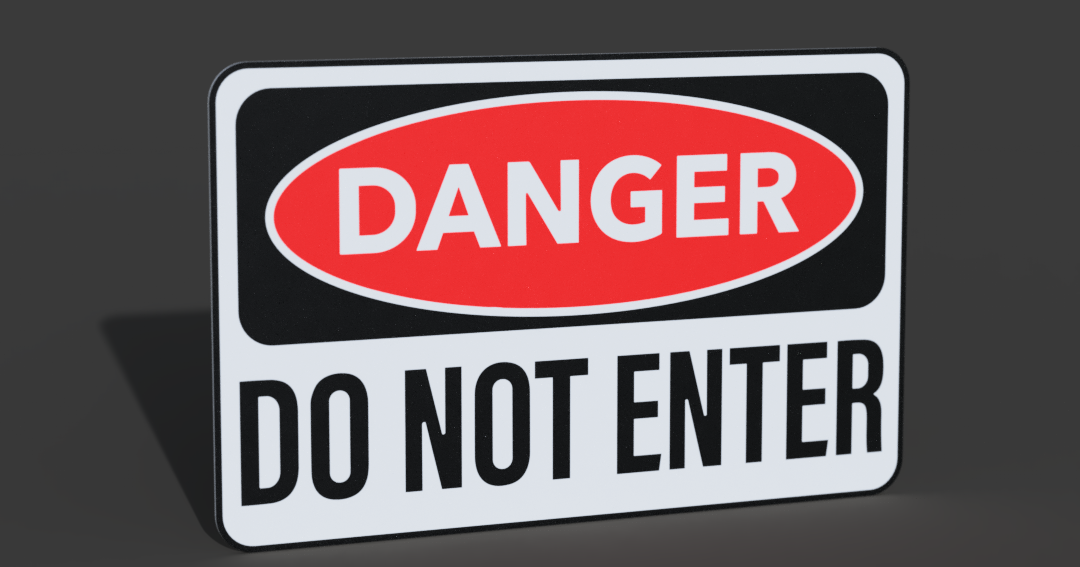 Danger Do Not Enter Sign by braga3dprint | Printables Store