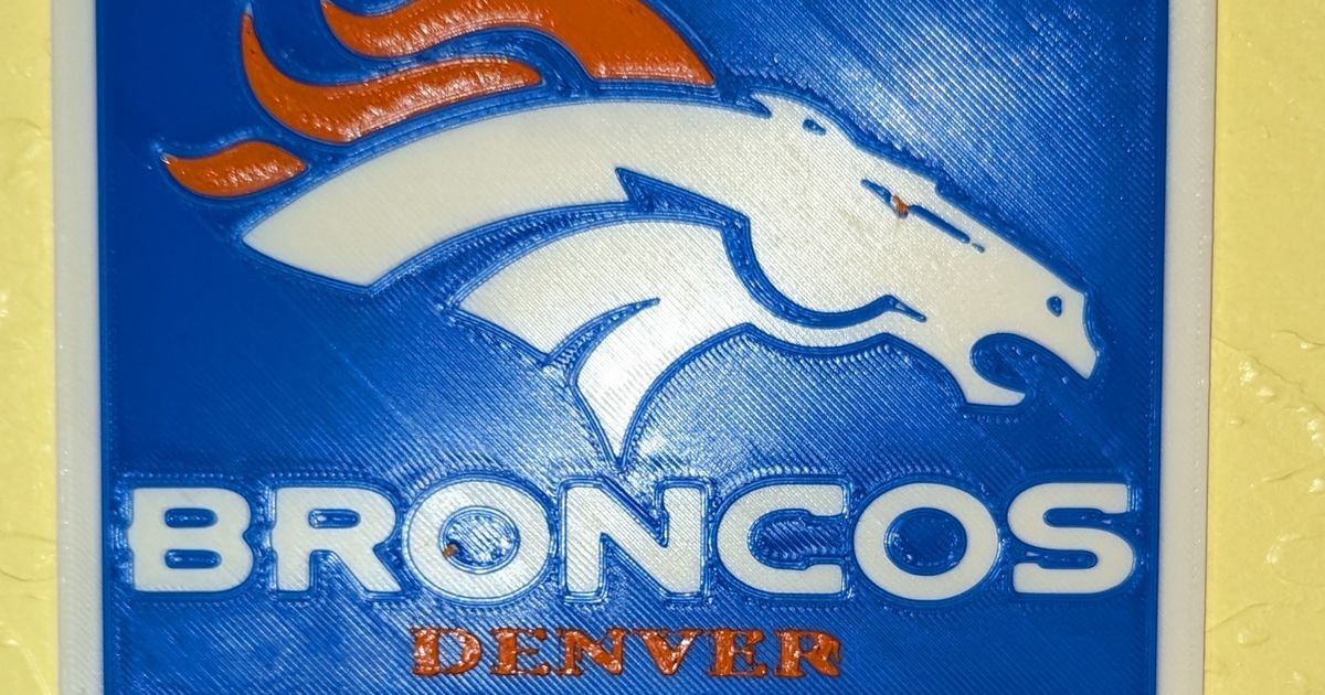 Denver Broncos Football NFL Logo sign placard by Nuvz Download free