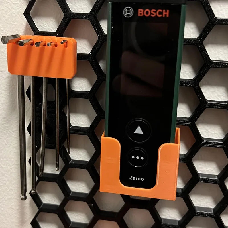 Honeycomb Wall - Bosch Zamo Laser holder HEX by Simon Strandvold, Download  free STL model