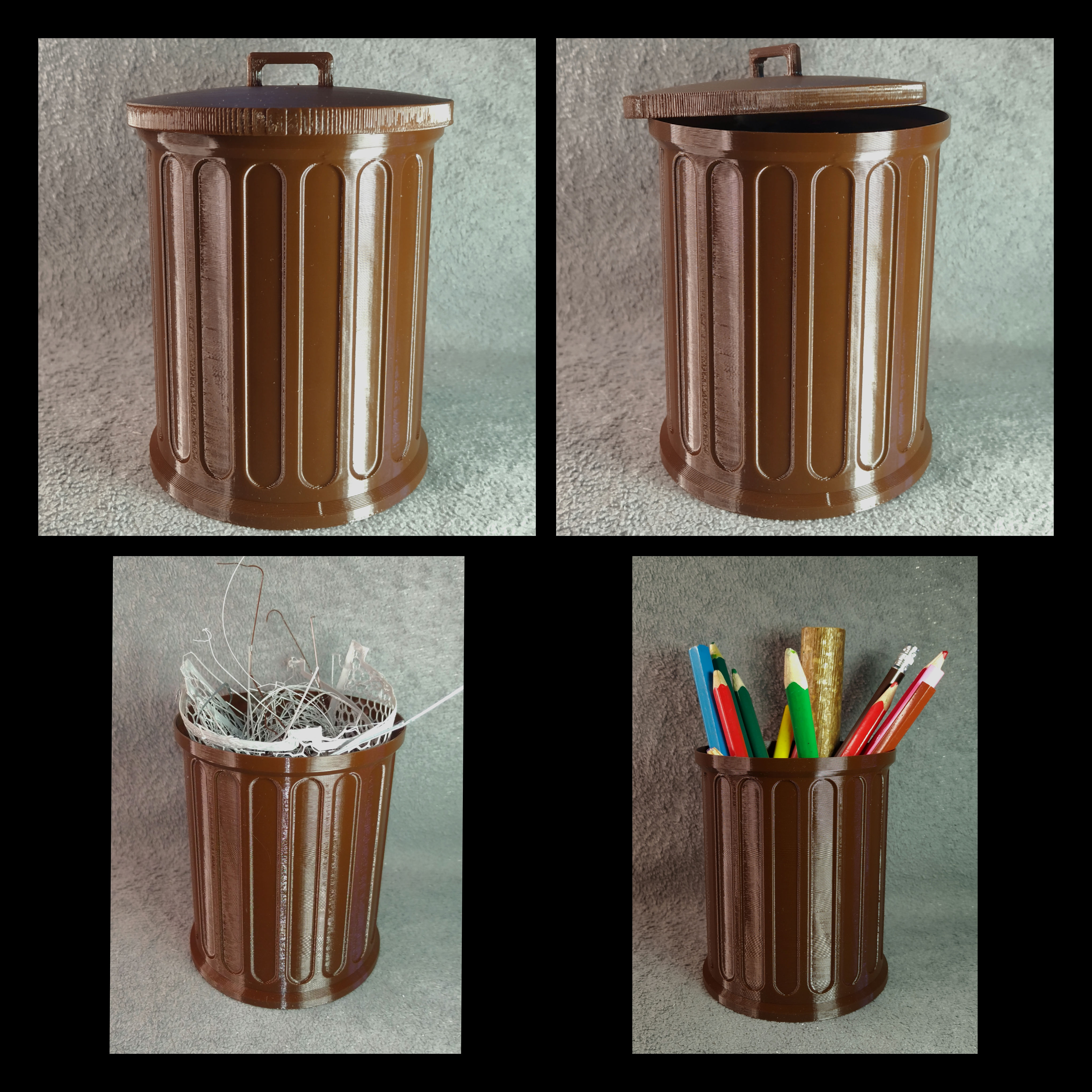 trash bin / bin for bad prints