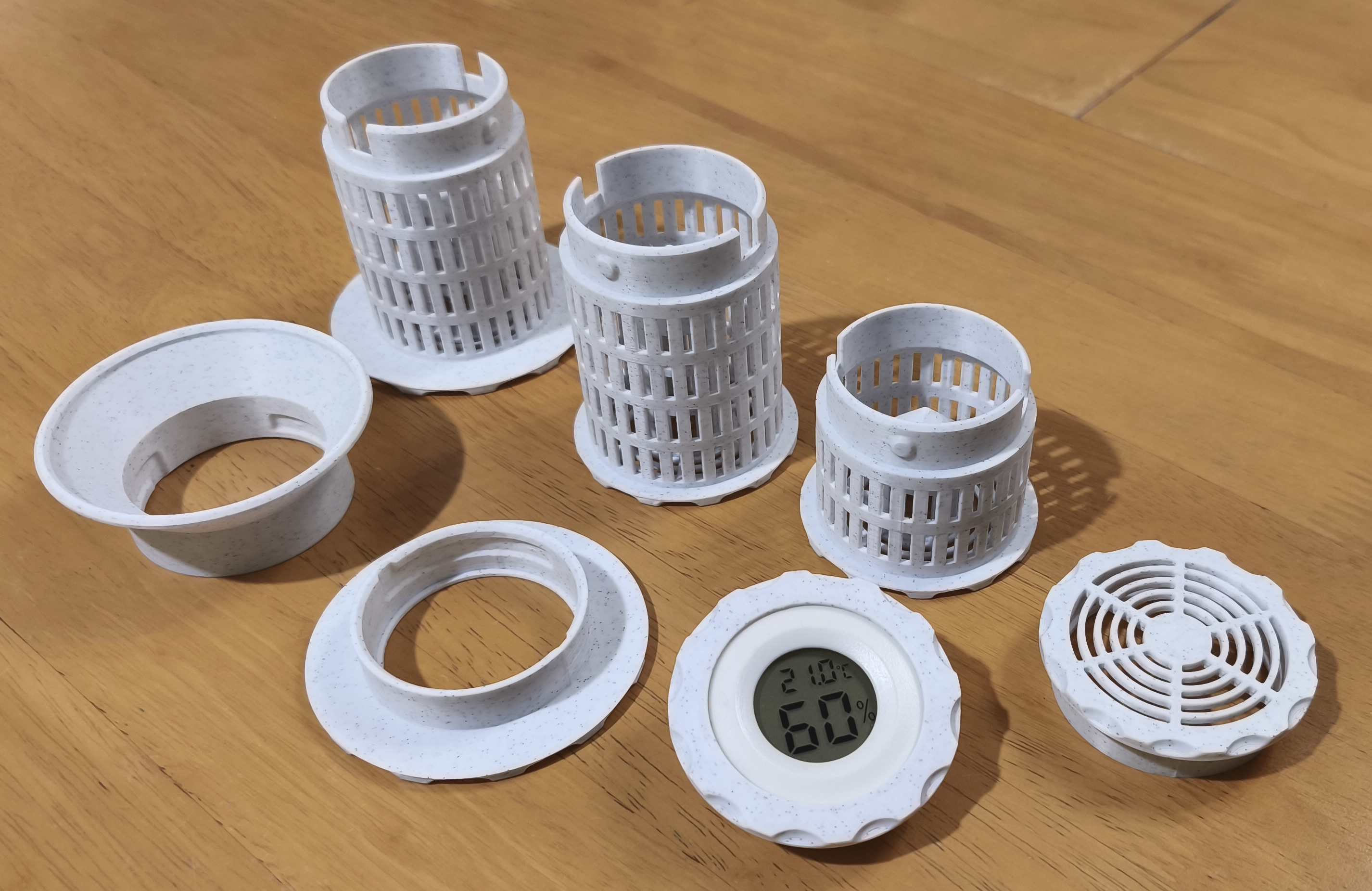 Spool containers - silica gel with hygrometer