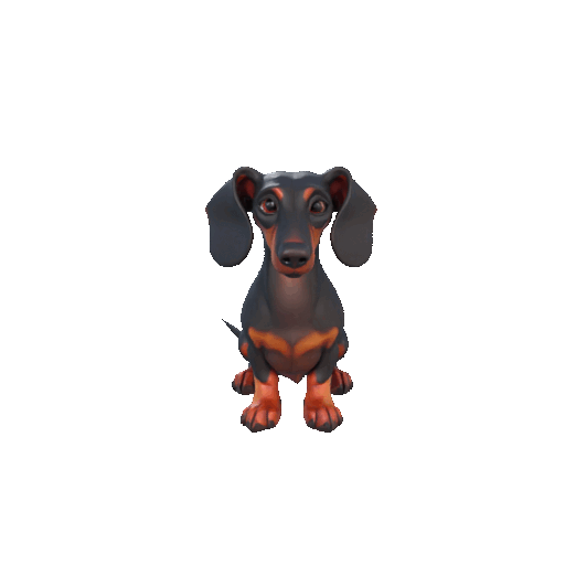 Dachshund Figurine – 3D Printable Sausage Dog Model