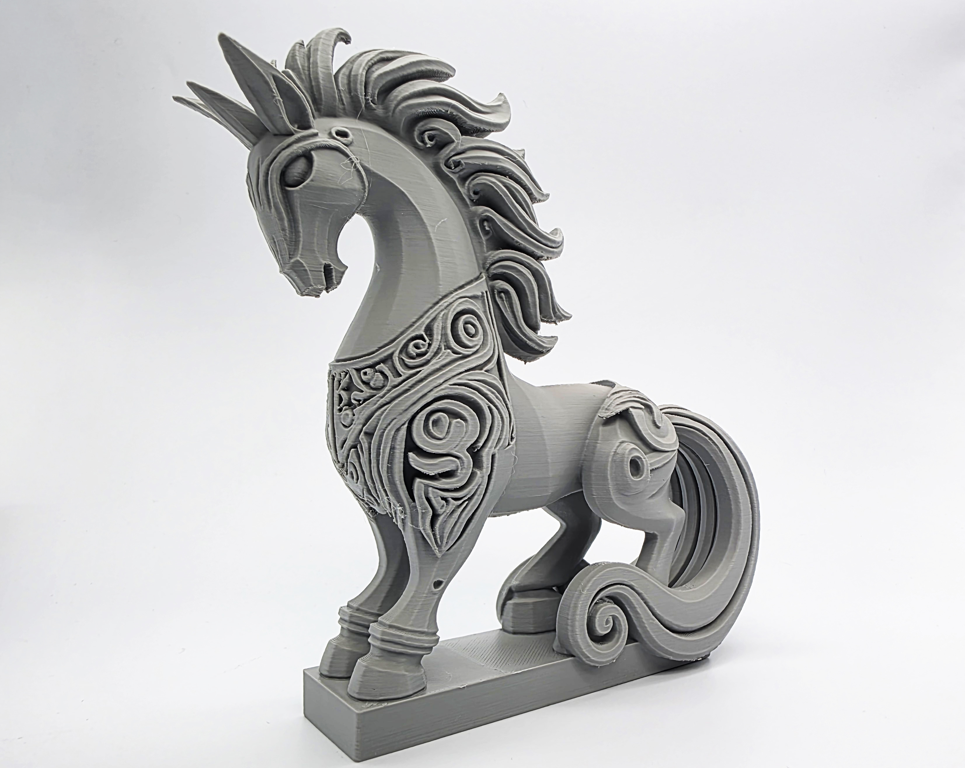 Carved Sleipnir Statue