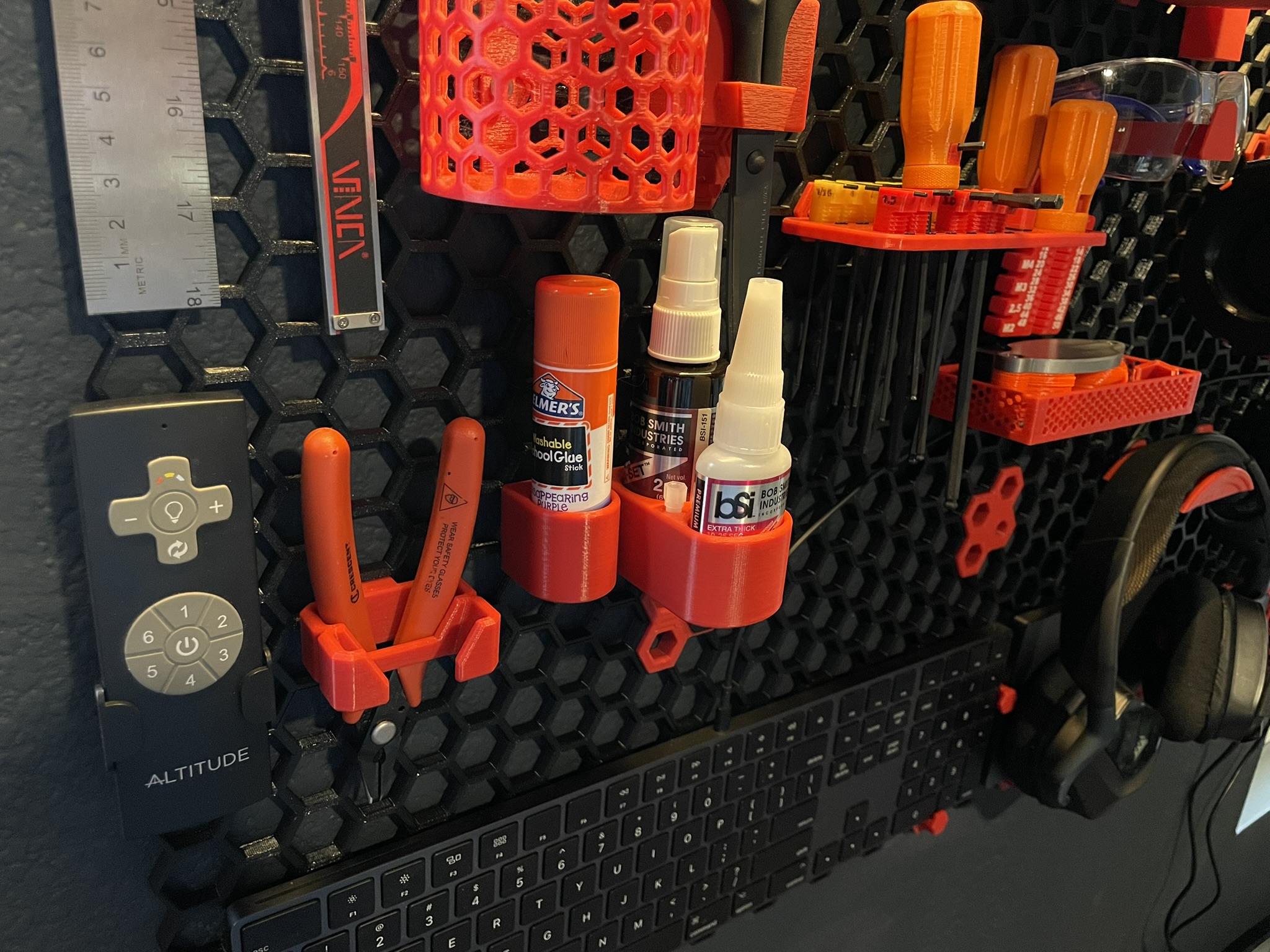 Glue Stick Holder for Honeycomb Storage Wall