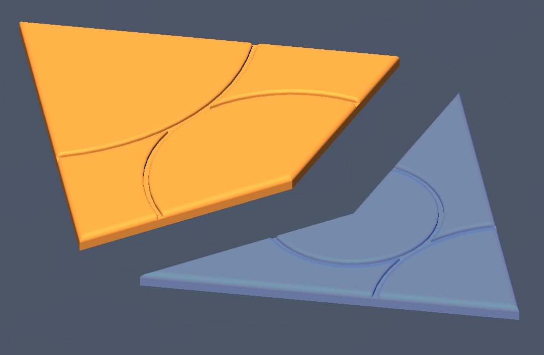 Penrose P2 Tiles Kite and Dart by jattie Download free STL model