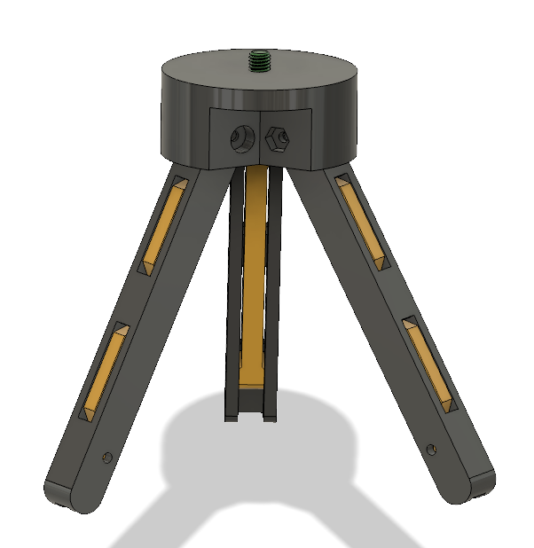 Foldable mini Tripod + adjustable Smartpone mount by VSdesign