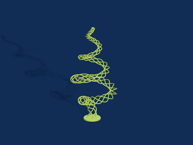 Quadruple Tapered Recursive Spiral Sculpture
