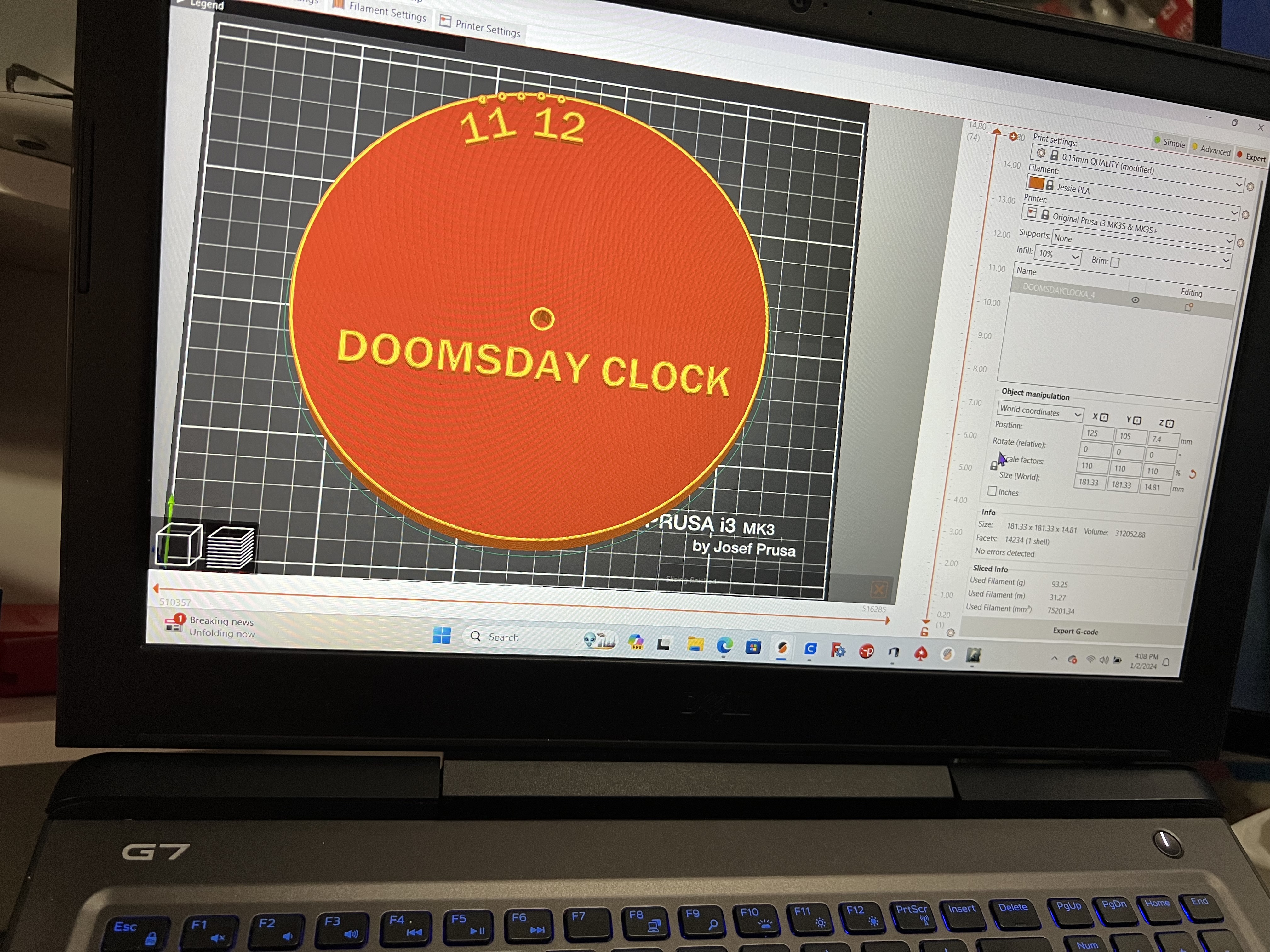 Miniatura 4 do modelo 3D Doomsday Clock