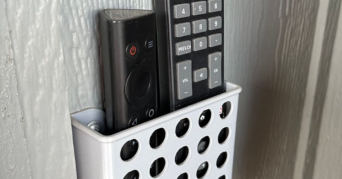 Wall Mount Remote Basket by plasmata Download free STL model