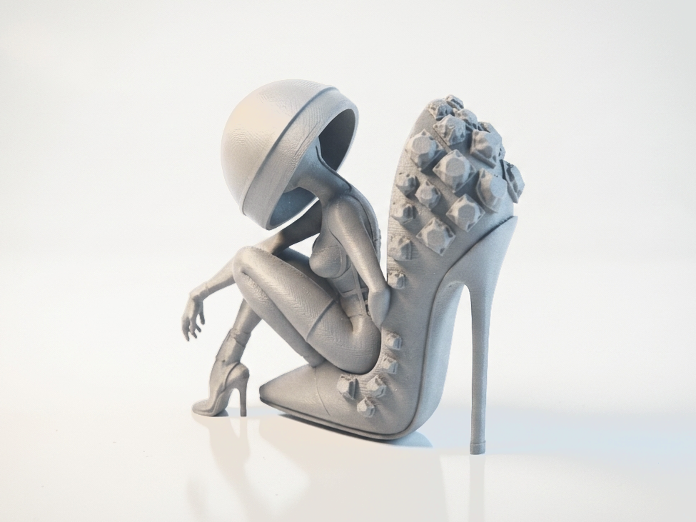 Stiletto Babe Figurine Female Figure 3D Printable