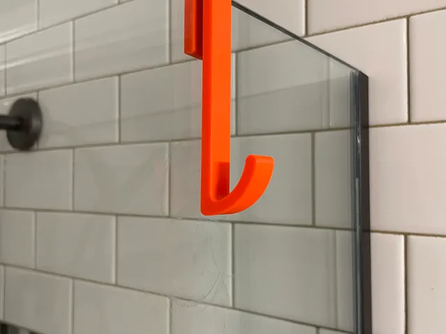 Shower Hook for 9.65mm Thick Glass 100mm Tall
