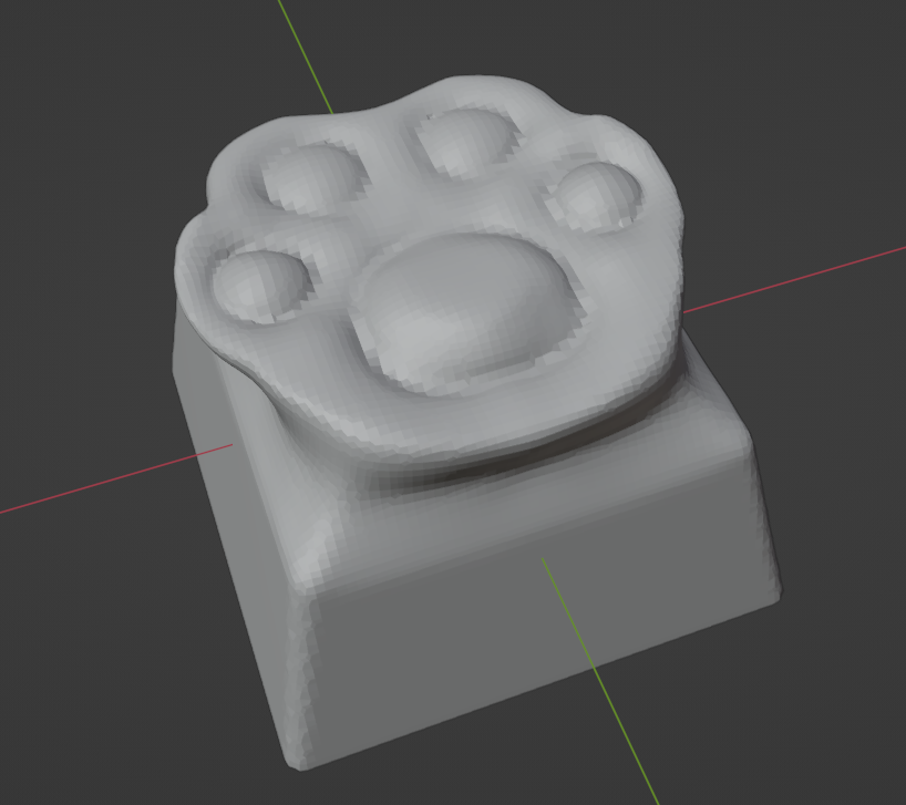 Kitty paw key cap