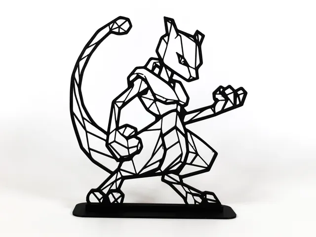 Geometric Low Poly Mewtwo