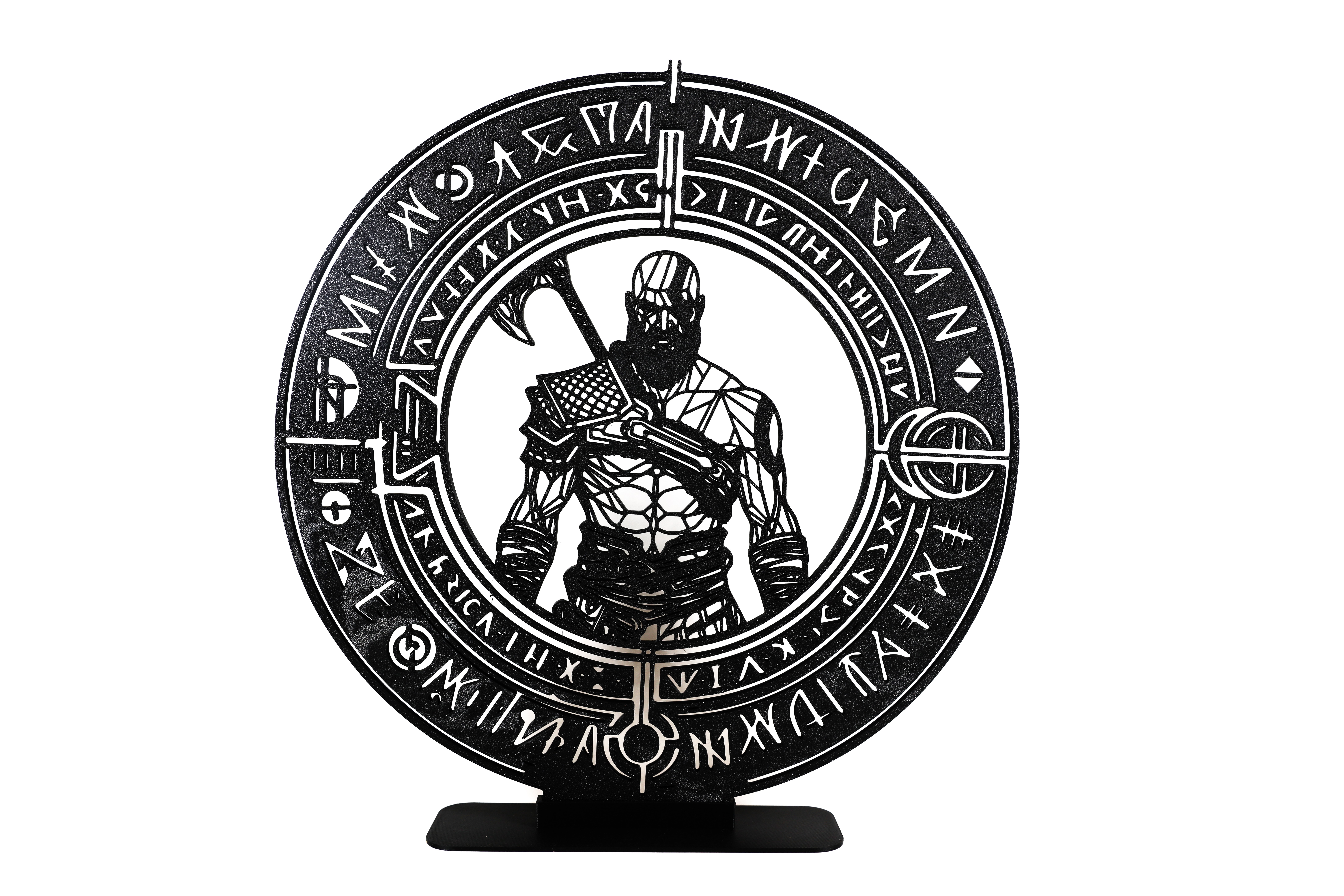 Geometric Low Poly Runic Circle Kratos