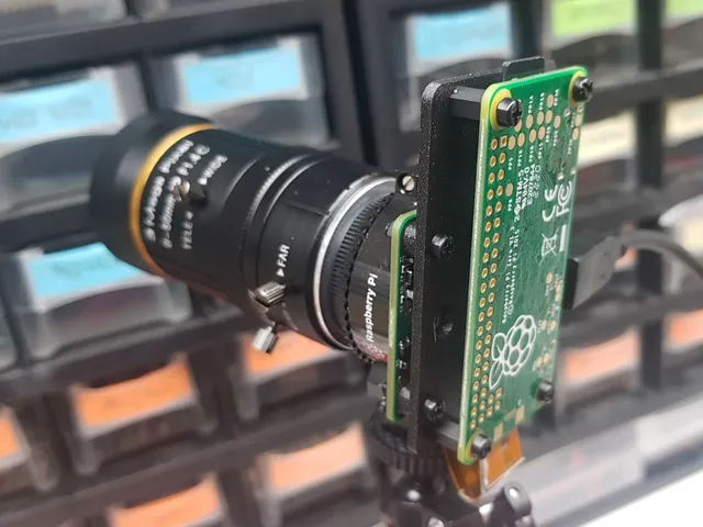 Raspberry PI HQ camera mount for PI Zero and short cable