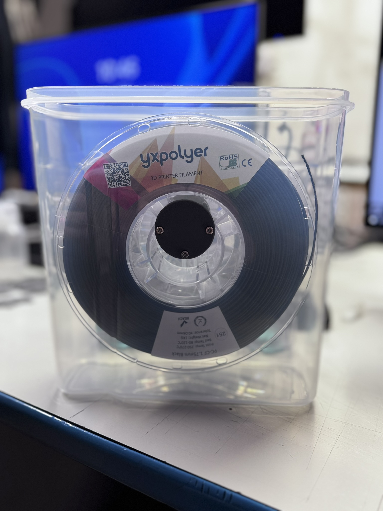 Cereal Container Filament Drybox – Ø20mm Axle – Adjustable Height – PTFE Feed Port