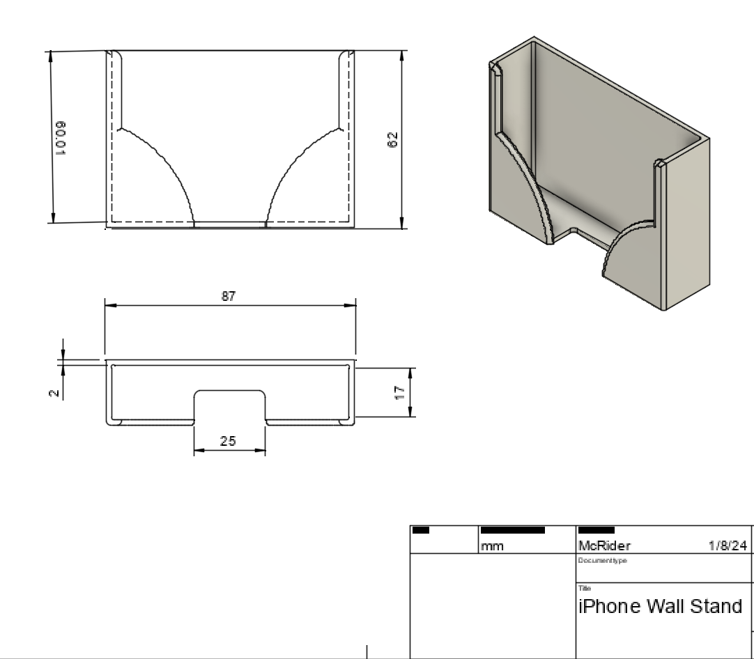 iPhone wall stand by CeptoRider | Download free STL model | Printables.com