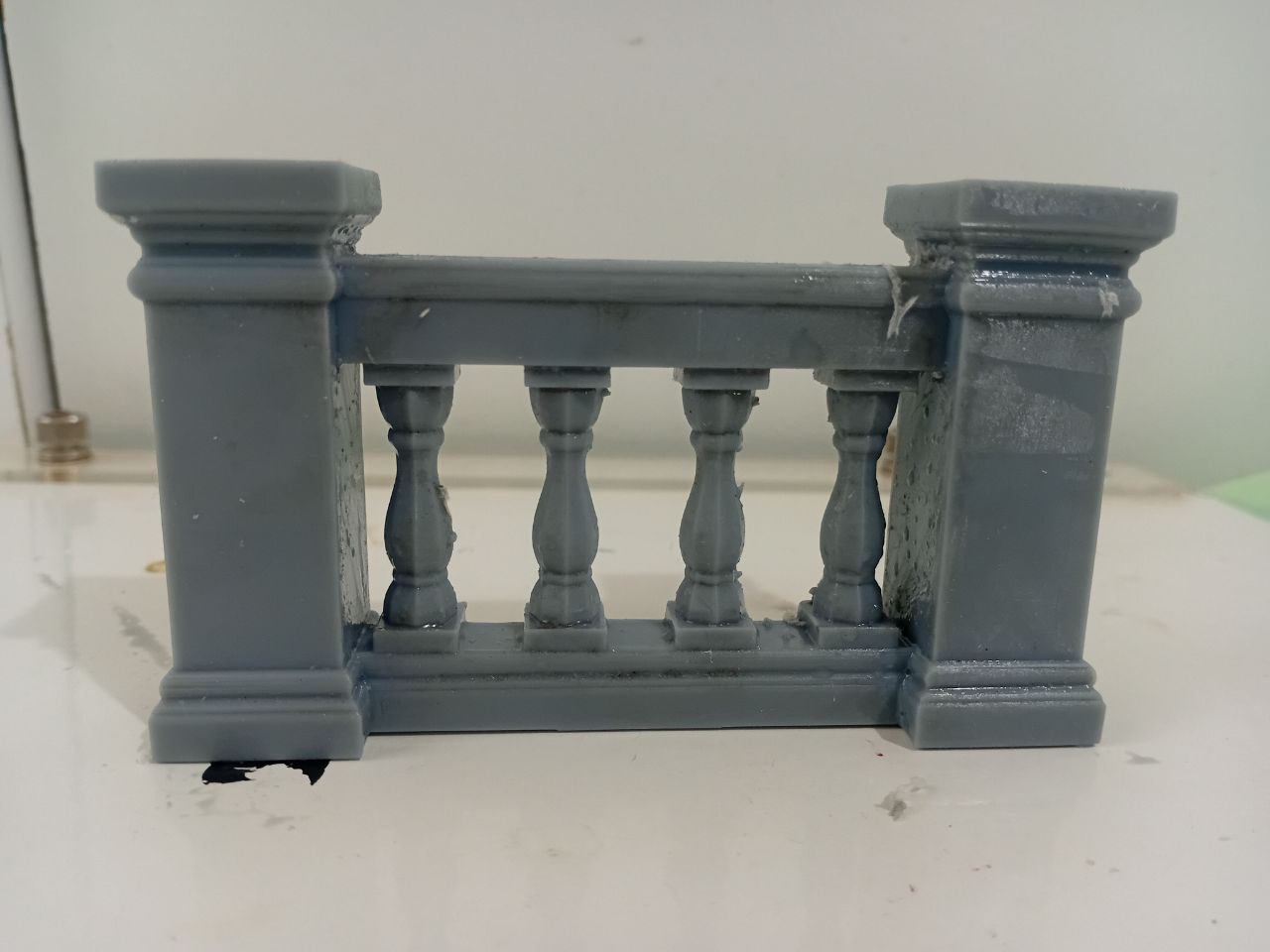 Balustrade Resin Print – Architectural Railing for Diorama