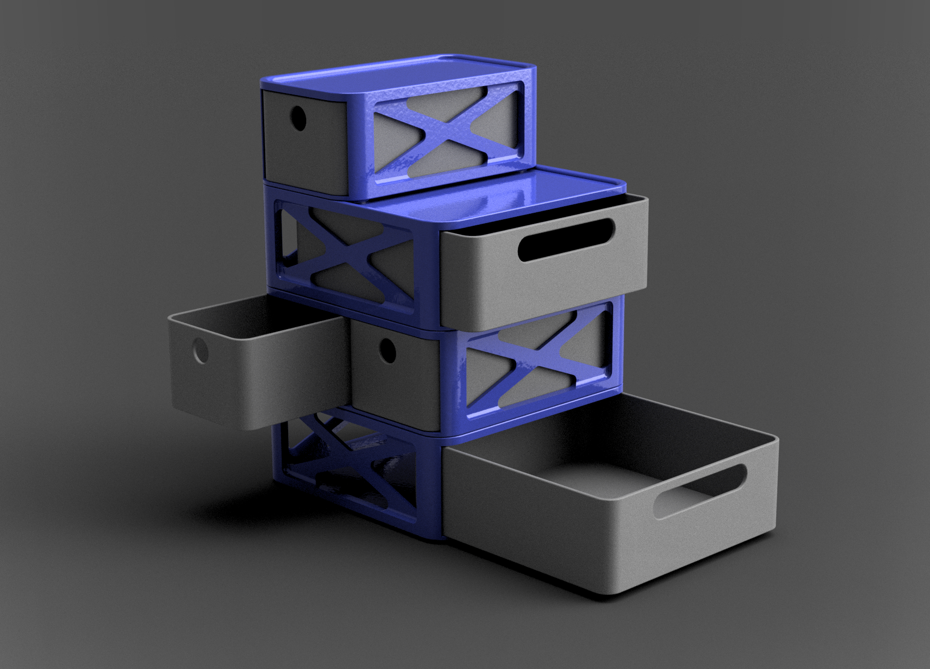 Stackable & Wall Mountable box with drawer