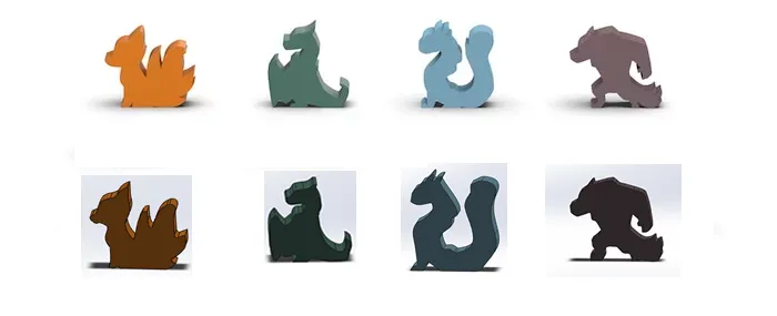 Casting Shadows board game base game shadow meeples set