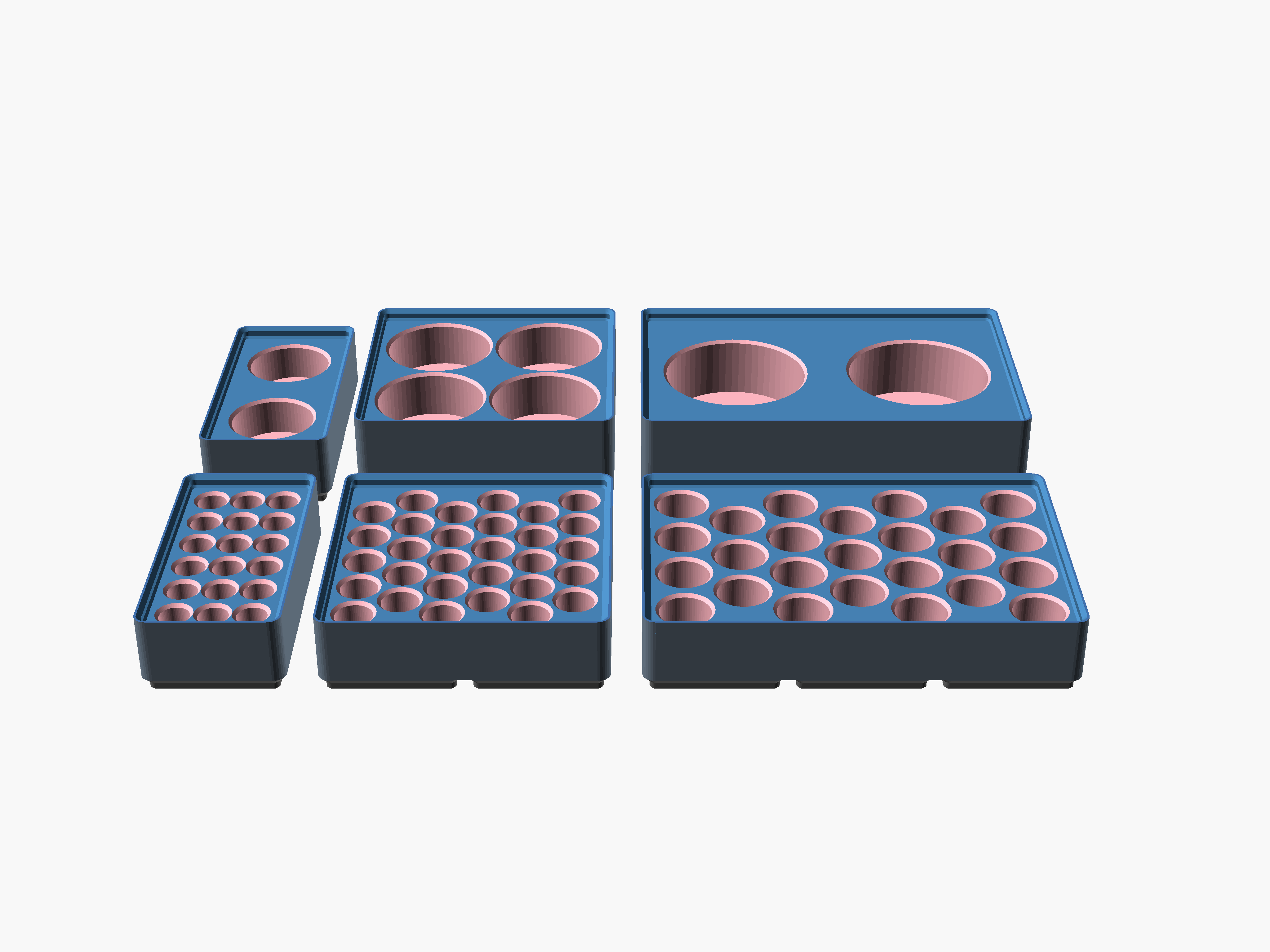 Gridfinity battery holders, all battery sizes [draft]