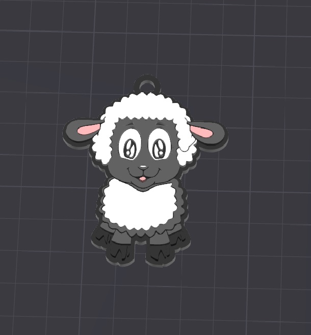cute animal,shawn the sheep keychain / necklace charm
