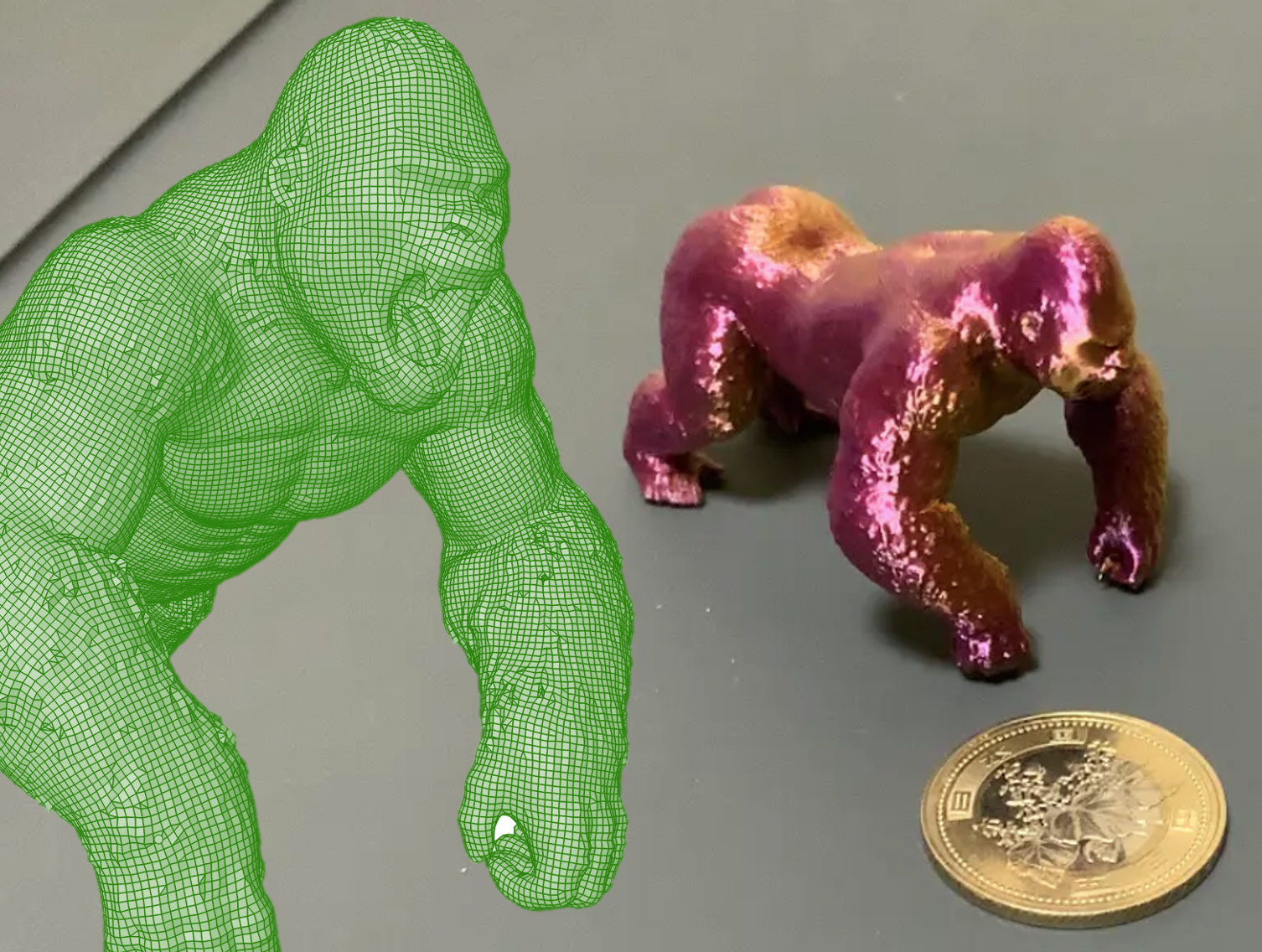 Gorilla - 3d outline