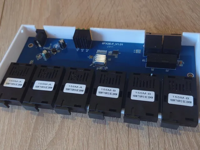 Fiber optic media converter switch PCB case
