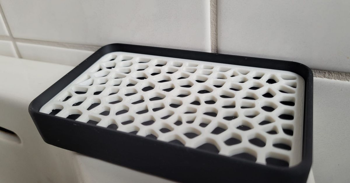 Soap dish (voronoi inlet) by Mepea Download free STL model