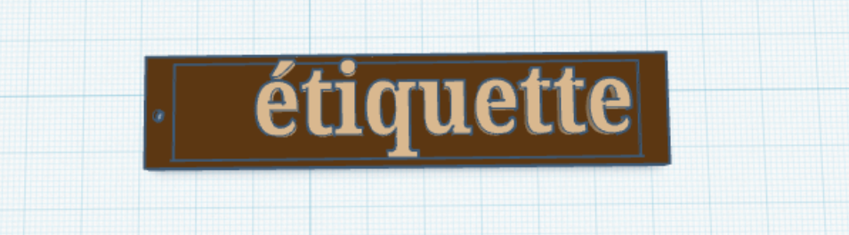 un porte clé/étiquette pérsonalisable