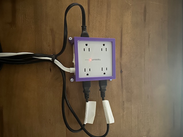 Square power bar holder/mount