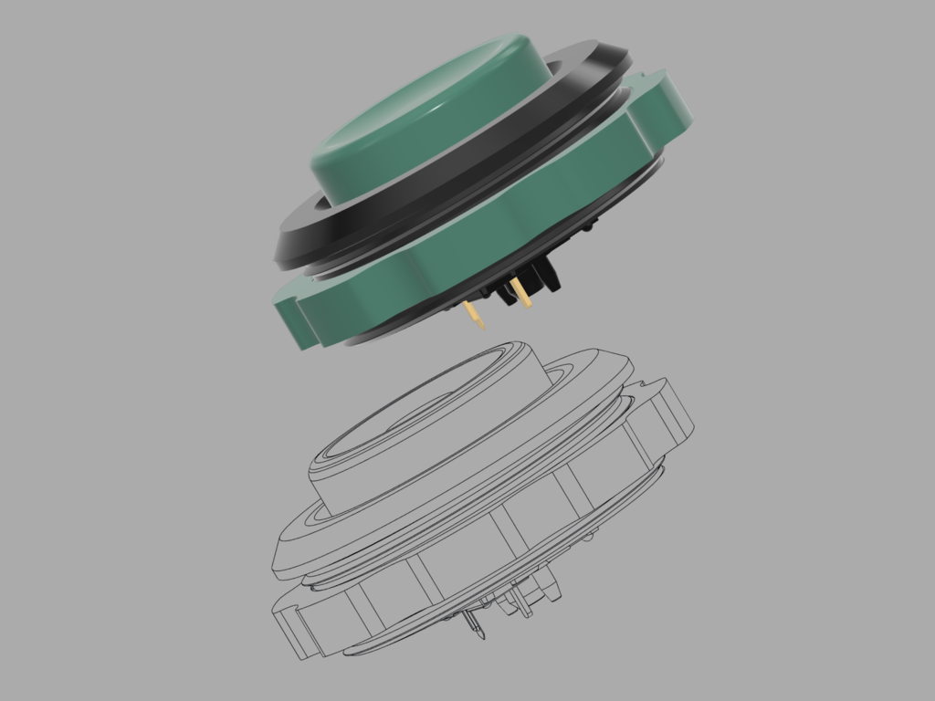 Arcade button w/ mechanical keyboard switch by Alex Download free STL