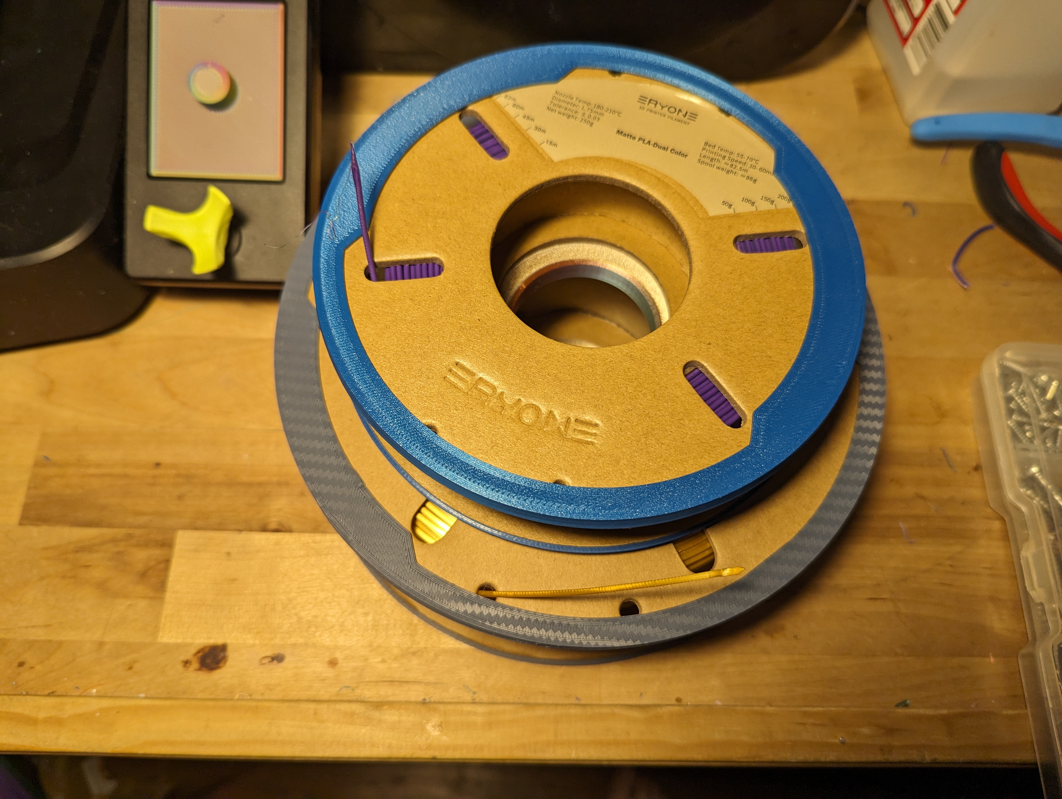 Cardboard spool adapter for mini spools 150mm : for filament dryer sunlu esun creality